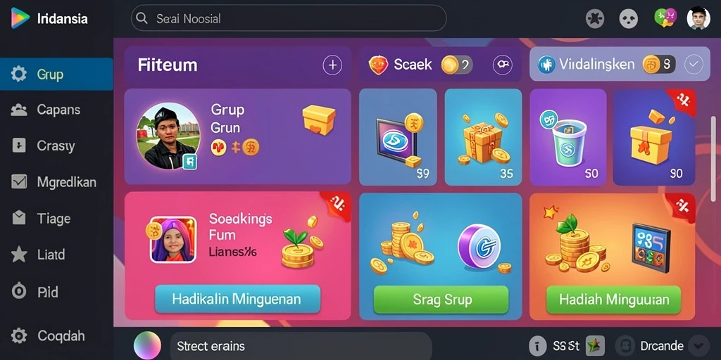 Pilihan permainan yang beragam dan menarik.
